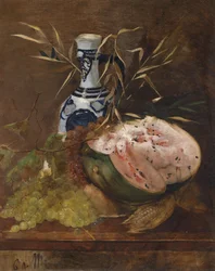 Fruit Still Life with Melon